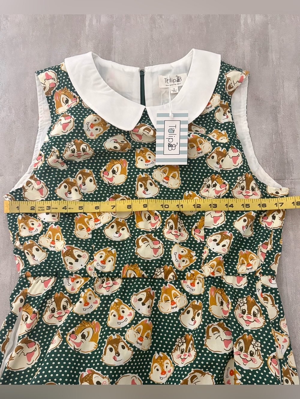 Tulip B Polka Dots Squirrel Print Midi Dress - Picture 8 of 10